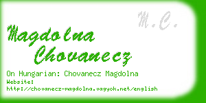 magdolna chovanecz business card